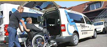 Mit Taxi Hoffmann Rollstuhl-Mobil 